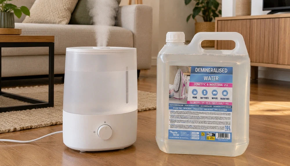 Agua desmineralizada para humidificadores: por qué usarla y cómo hacerlo bien
