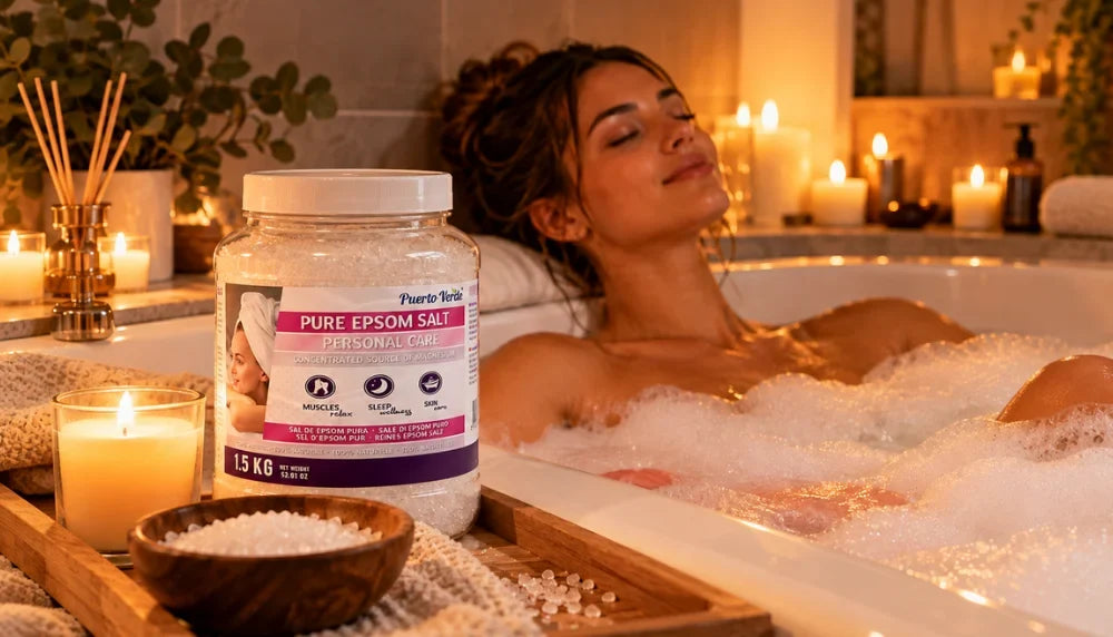 Sal Epsom para baños: beneficios, cantidades y cómo usarla - Puerto Verde