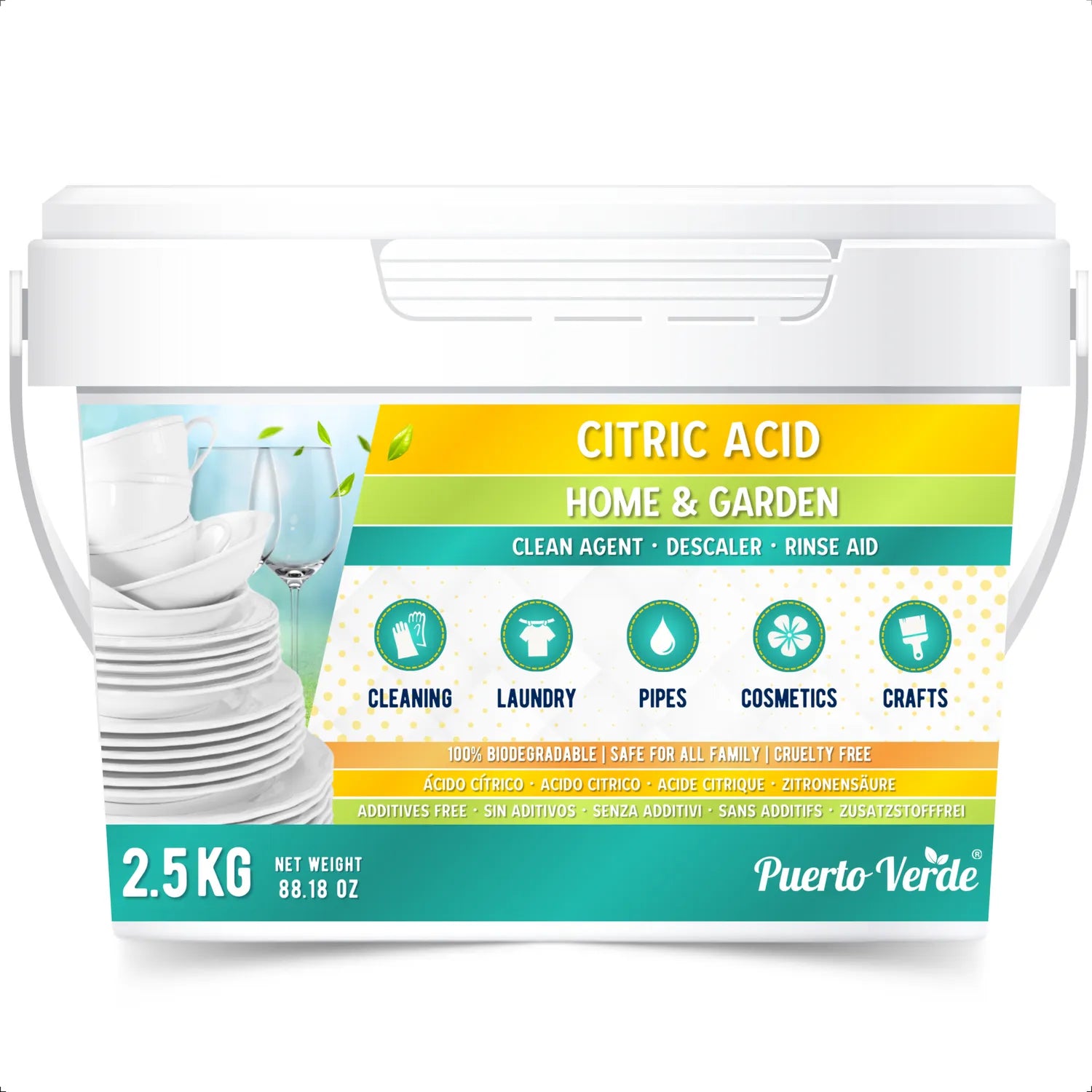 Ácido Cítrico Anhidro 100% Puro 2,5 kg