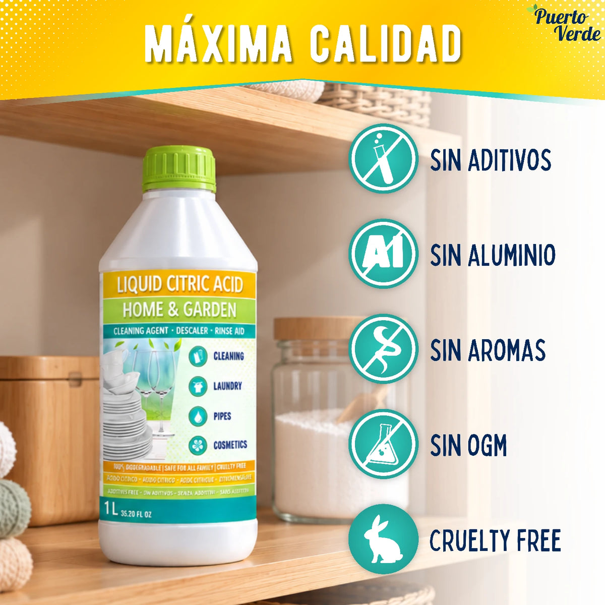 Ácido Cítrico Líquido 1 Litro