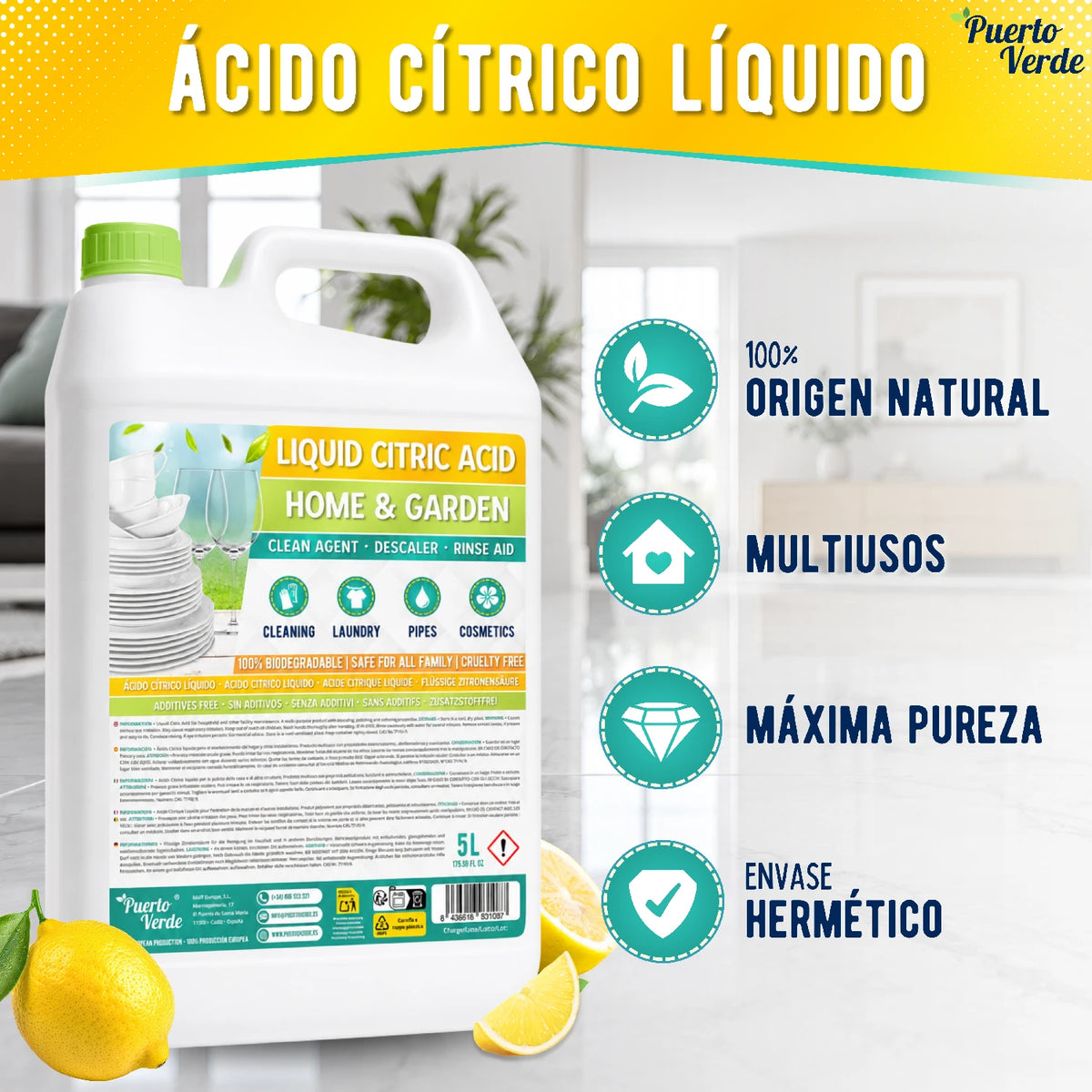 Ácido Cítrico Líquido 5 Litros