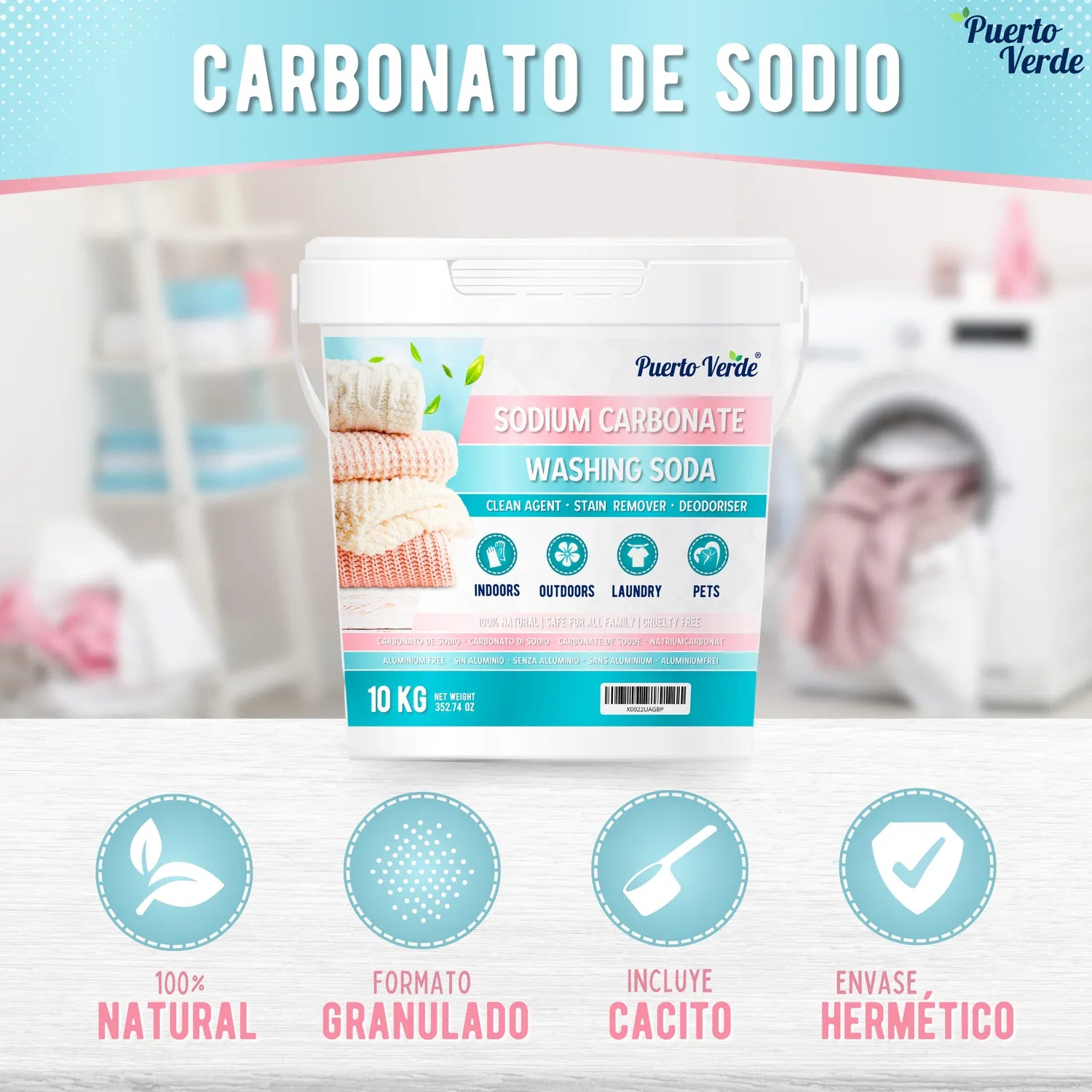 Carbonato de Sodio Natural 10 kg
