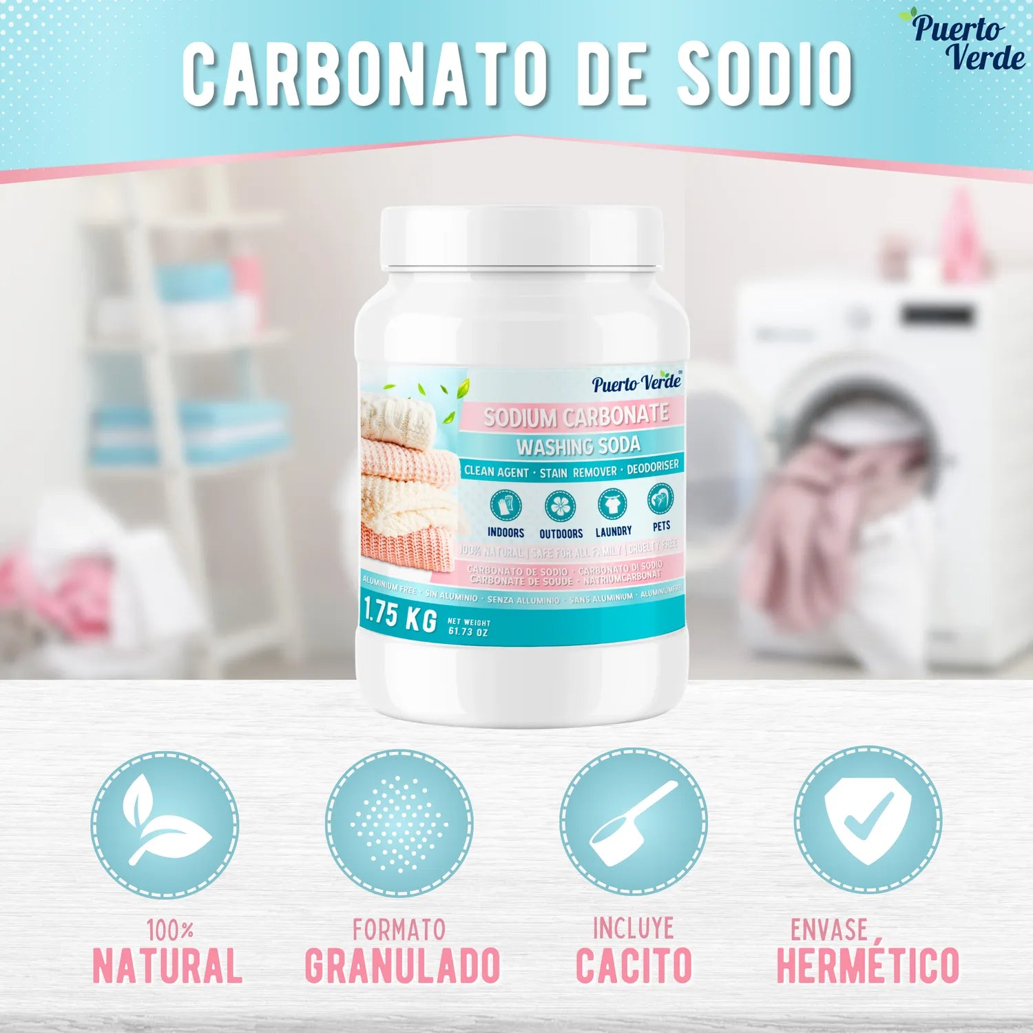 Carbonato de Sodio Natural 1,75 kg