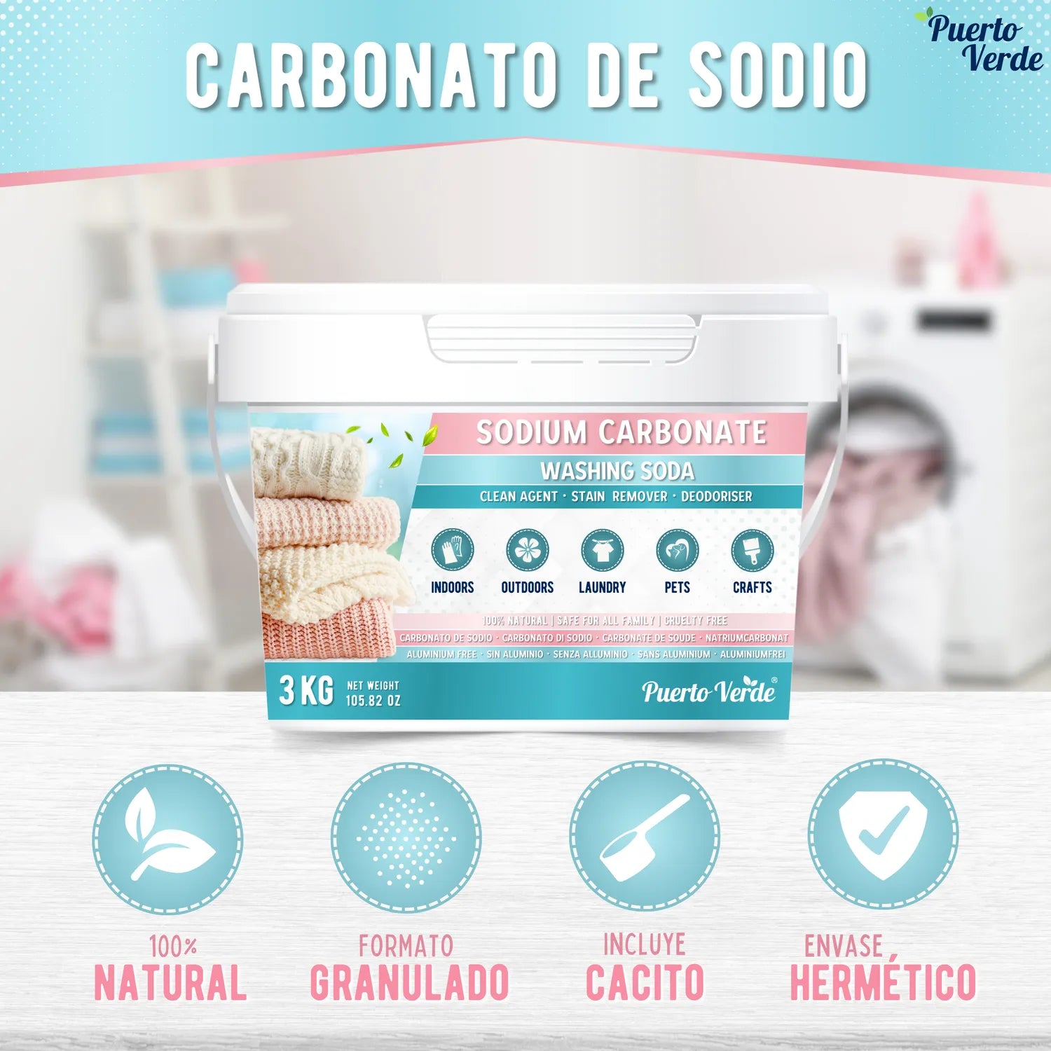 Carbonato de Sodio Natural 3 kg
