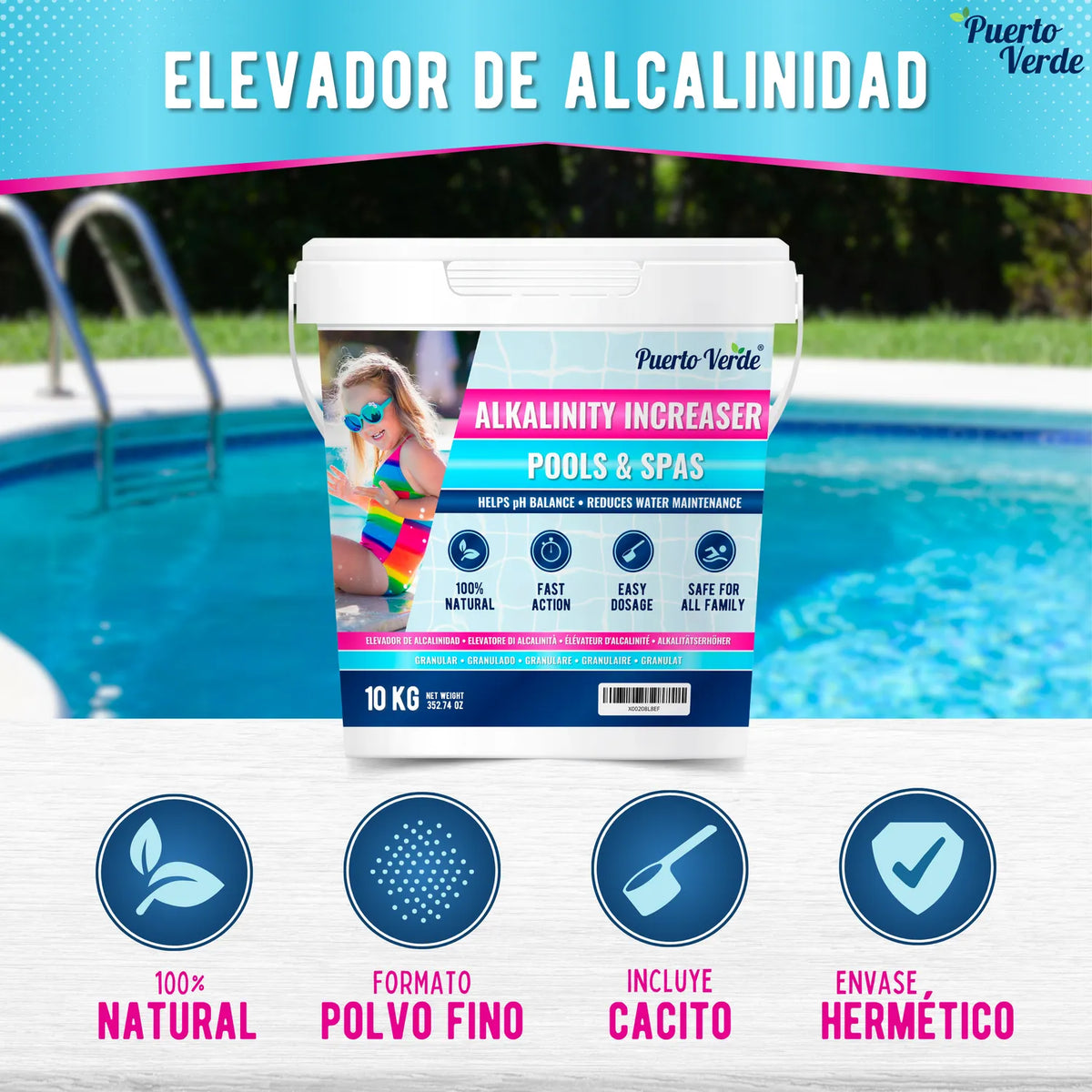 Elevador de Alcalinidad para Piscinas 10 kg