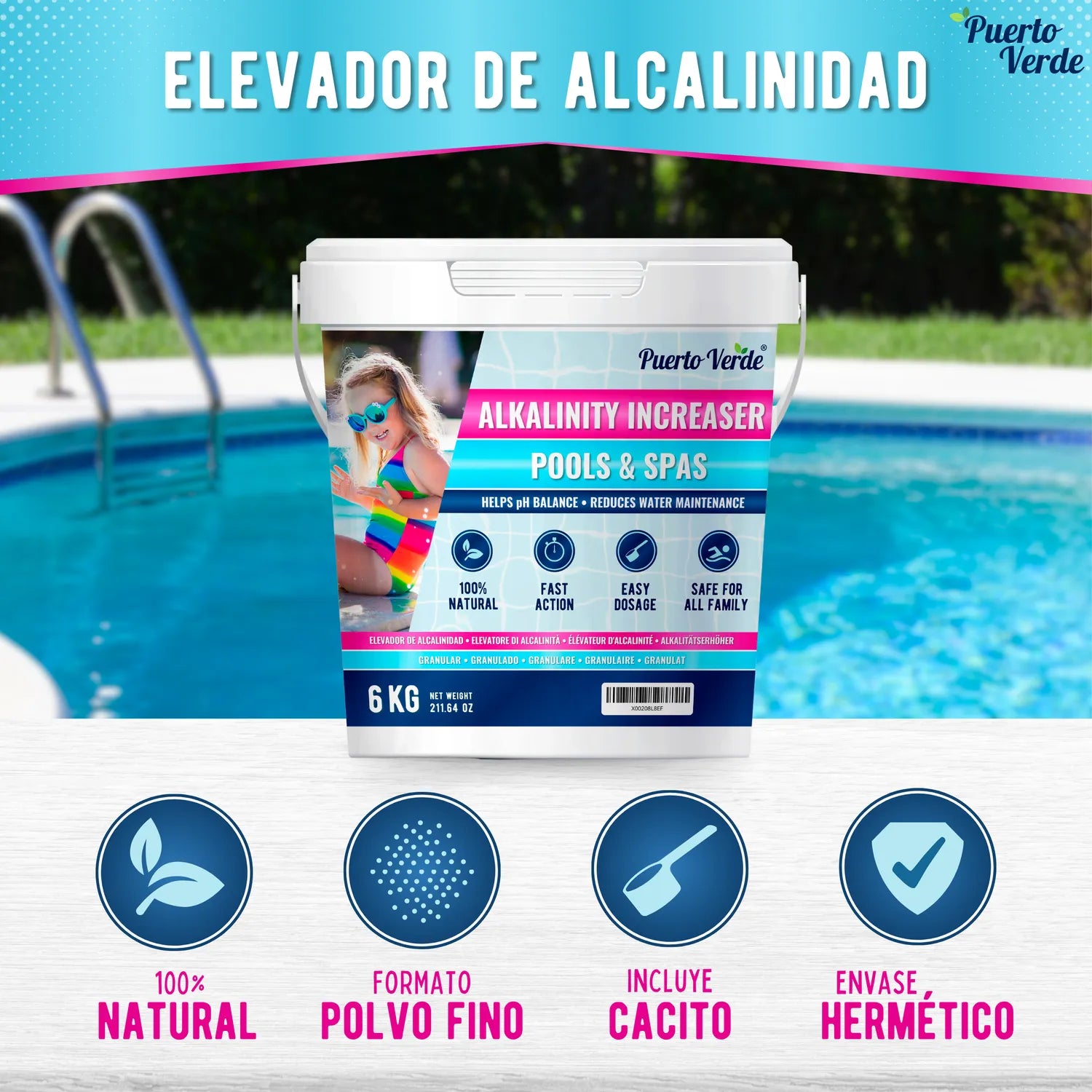 Elevador de Alcalinidad para Piscinas Pack 2x10 kg