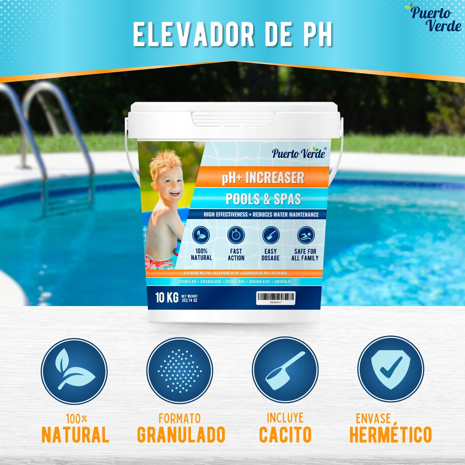 Elevador de pH para Piscinas 10 kg
