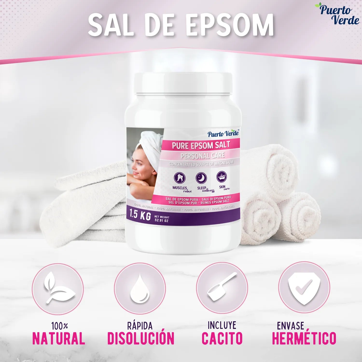 Sal de Epsom Pura 1,5 kg