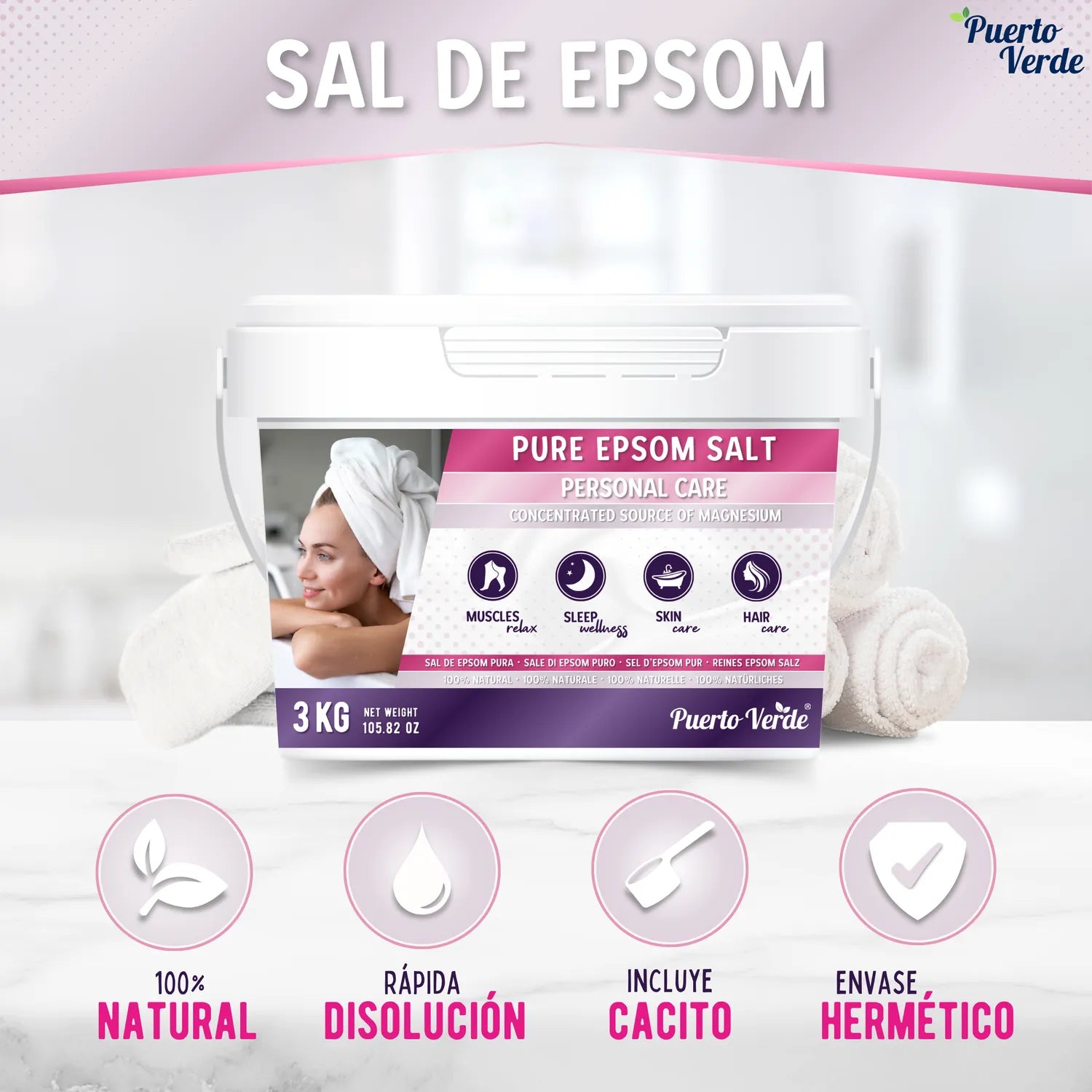 Sal de Epsom Pura 3 kg