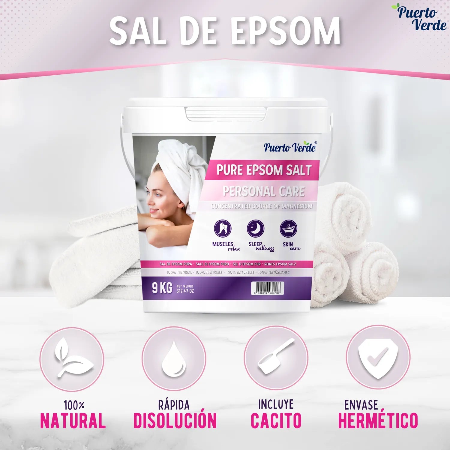 Sal de Epsom Pura 9 kg