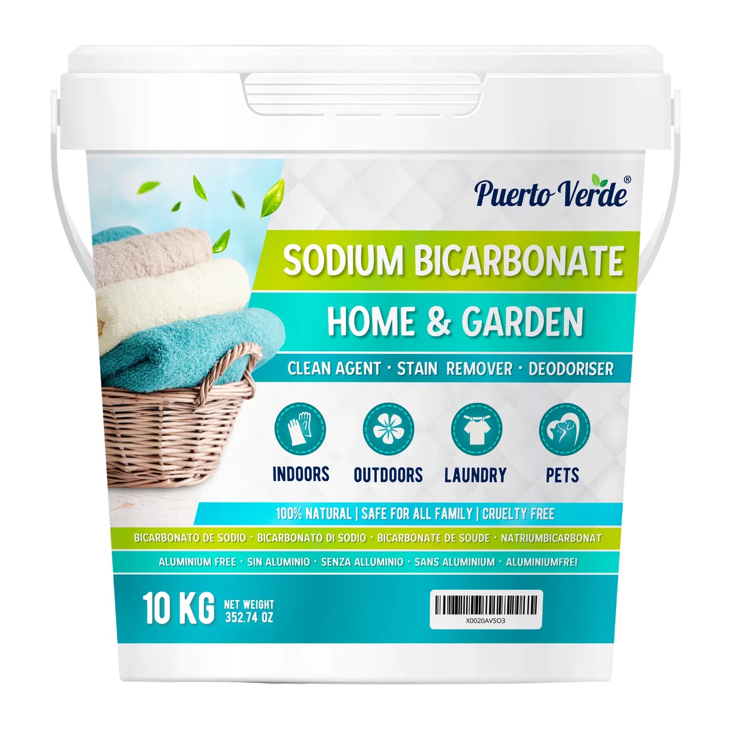 Bicarbonato de Sodio 10 kg Sin Aluminio