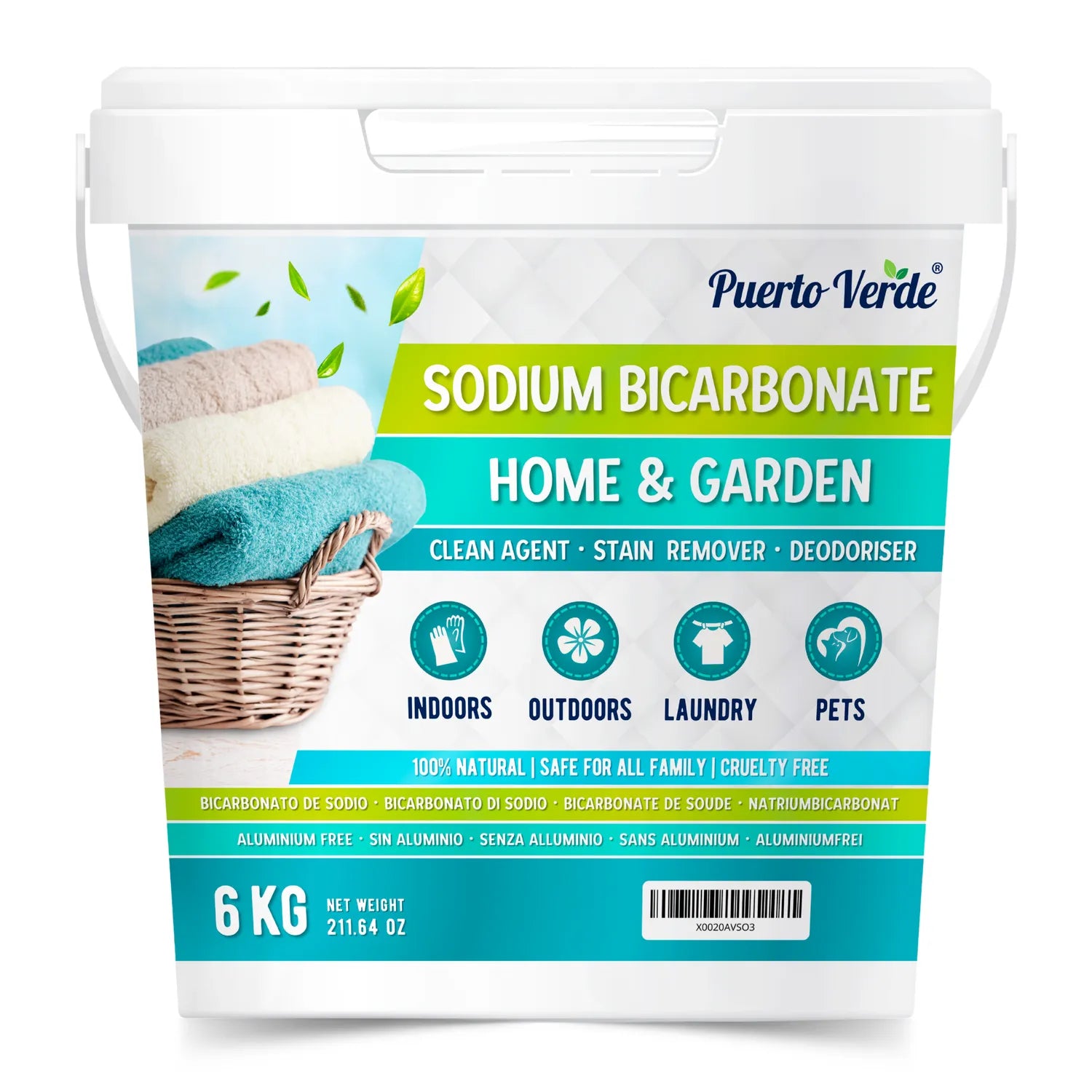 Bicarbonato de Sodio 6 kg Sin Aluminio