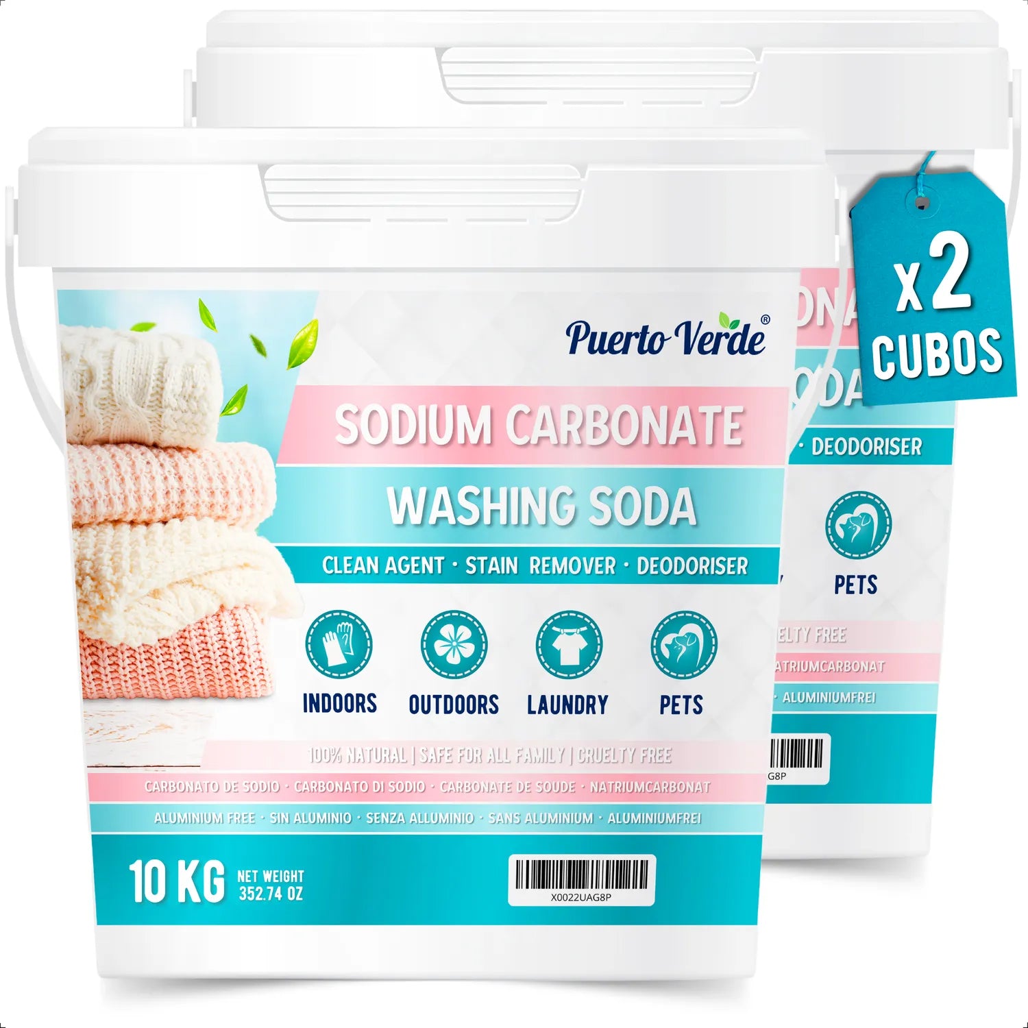 Carbonato de Sodio Natural Pack 2x10 kg