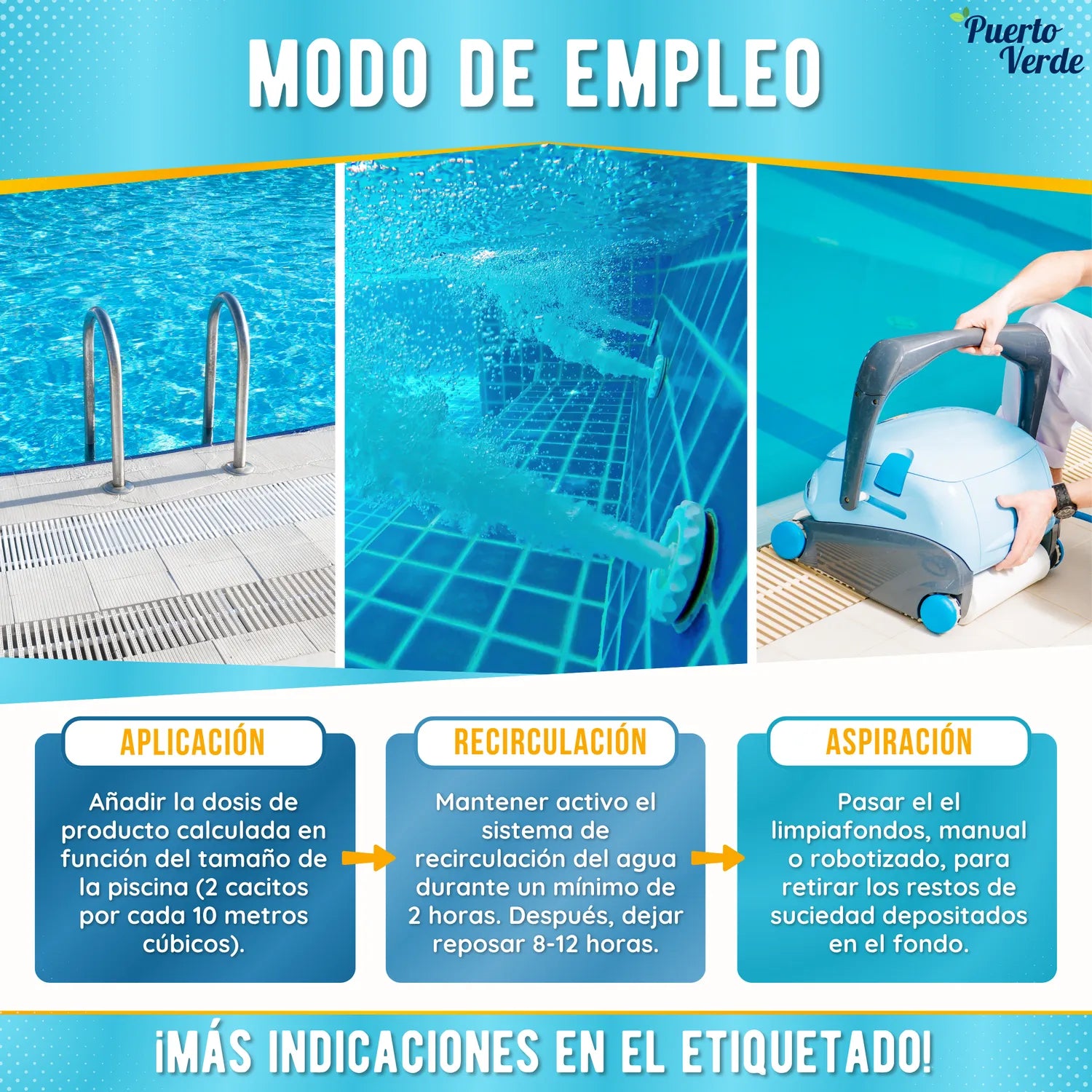 Floculante Natural para Piscinas Grandes - 32 Tratamientos