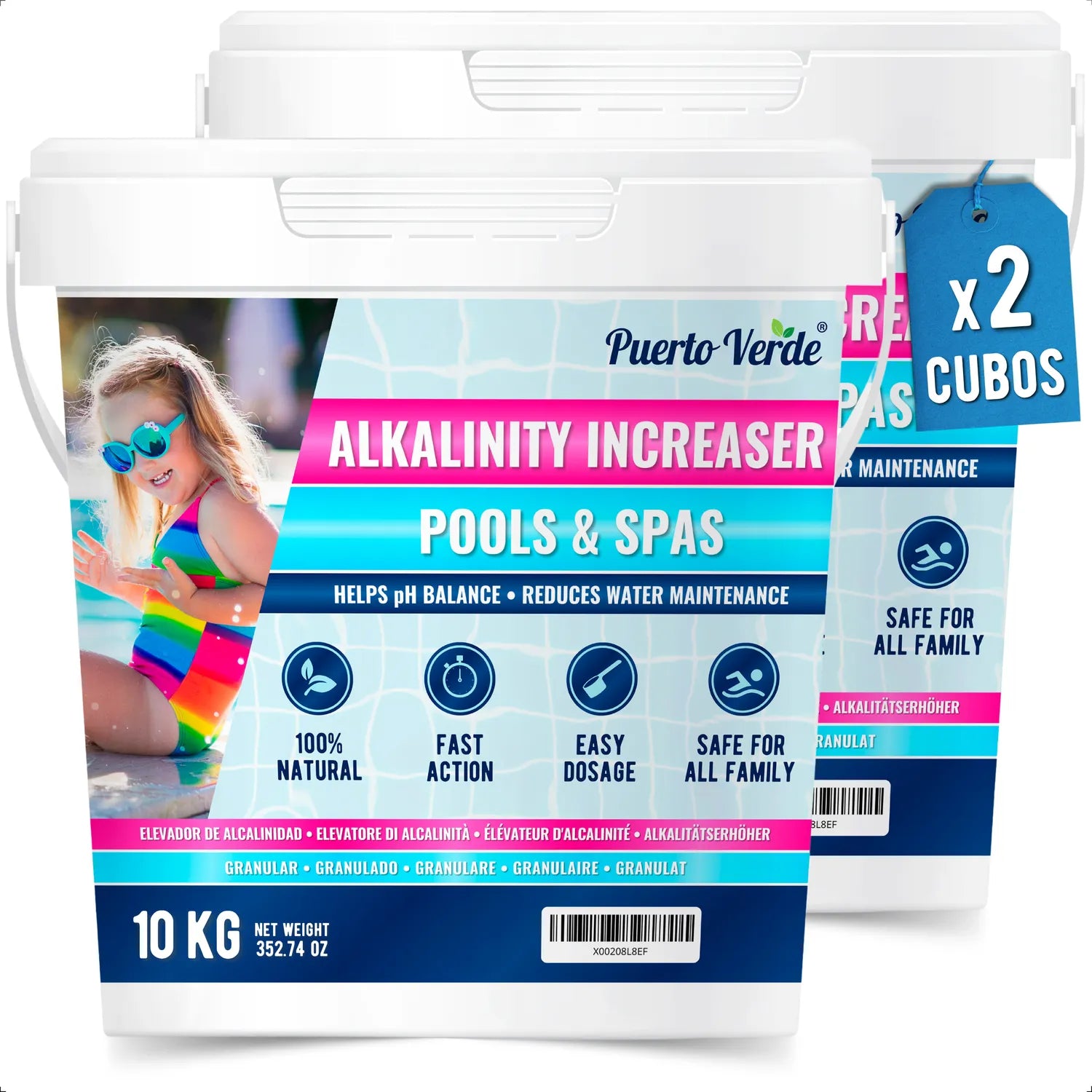Elevador de Alcalinidad para Piscinas Pack 2x10 kg
