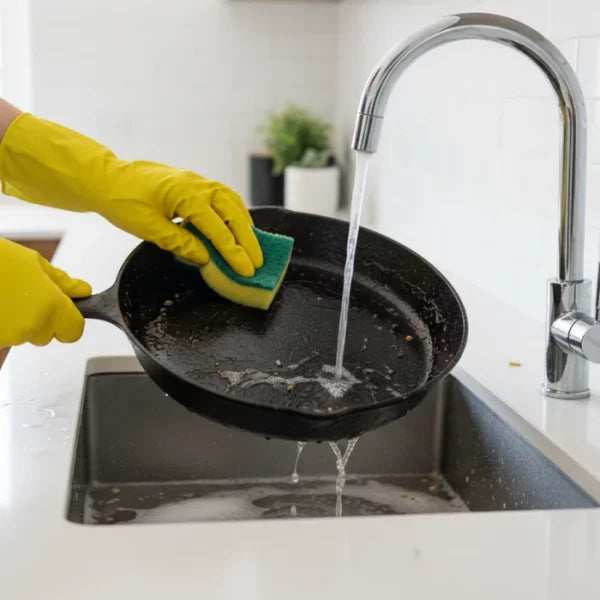 Eliminación de grasa en ollas y sartenes muy sucias