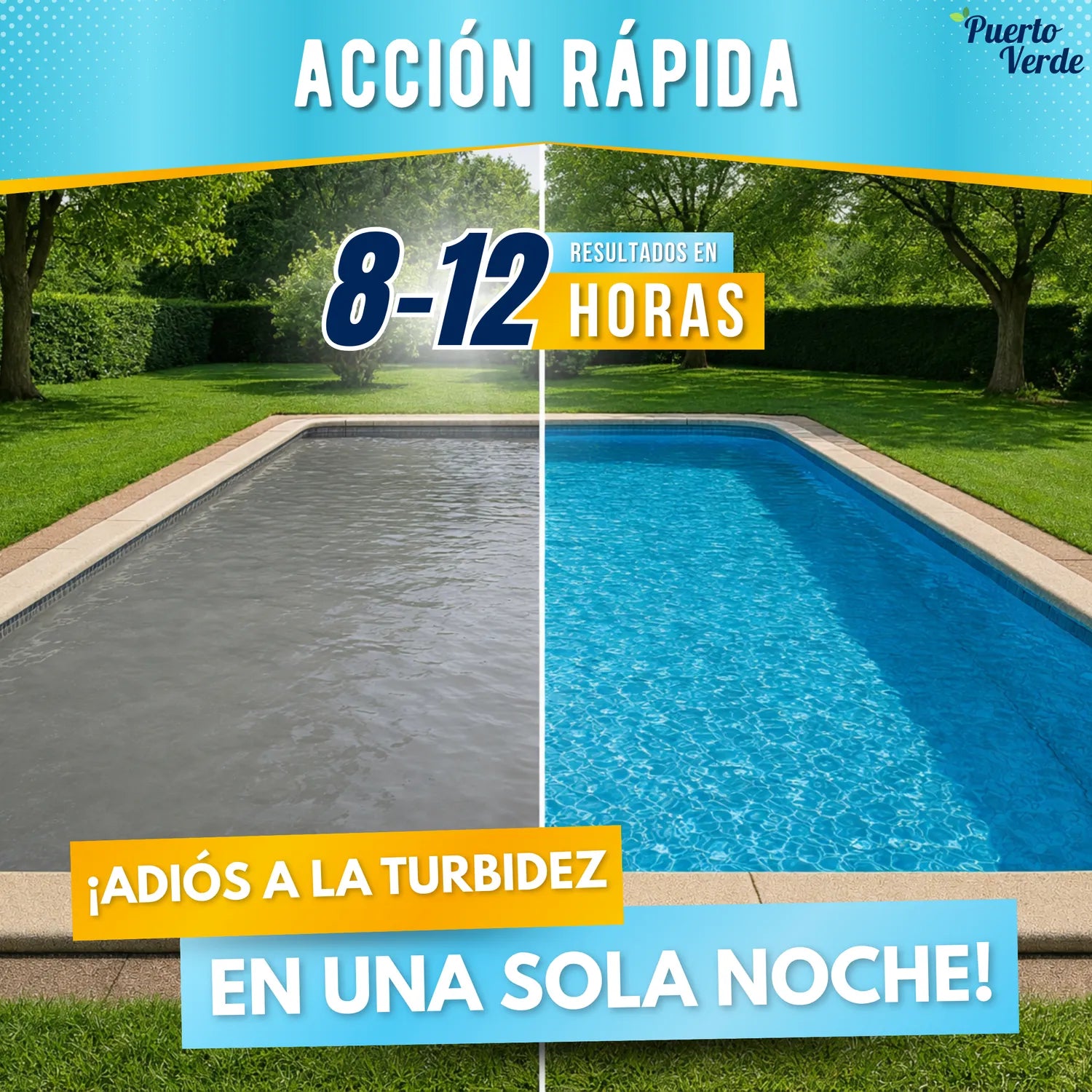 Floculante Natural para Piscinas Grandes - 32 Tratamientos