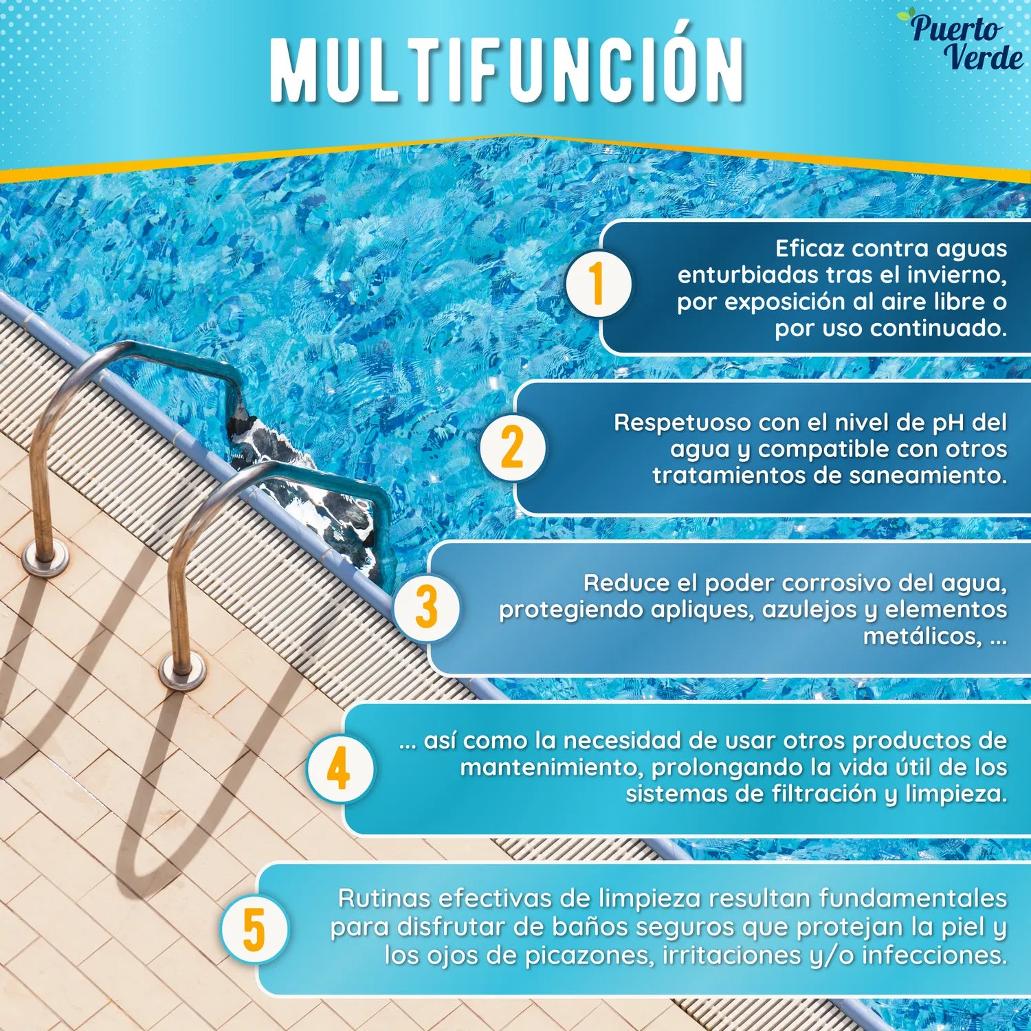 Floculante Natural para Piscinas Grandes - 32 Tratamientos