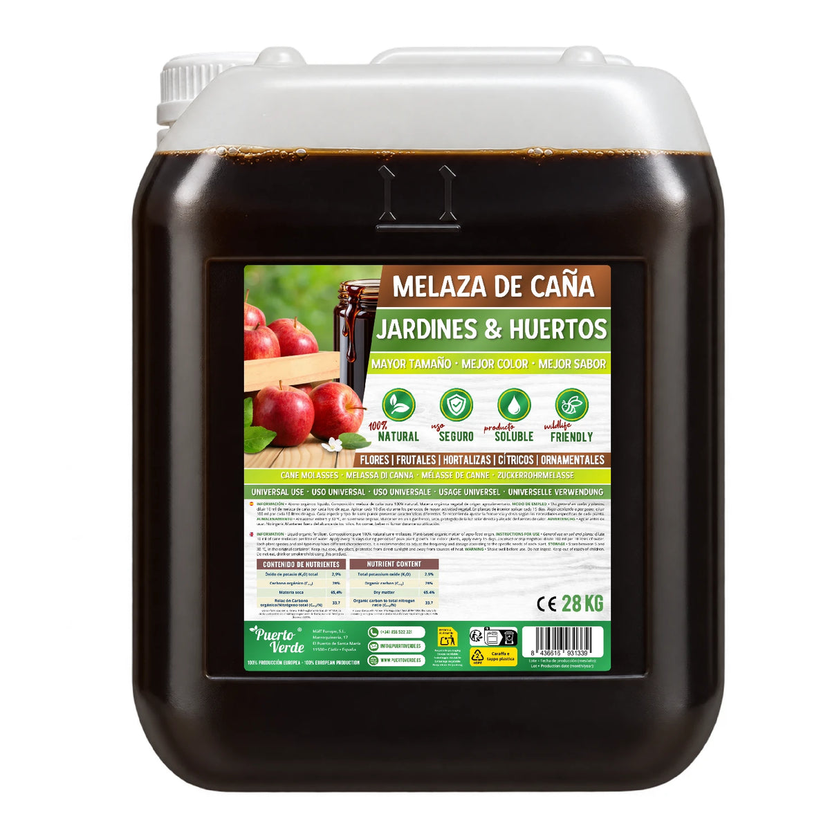 Melaza de Caña Líquida para Cultivos 28 kg