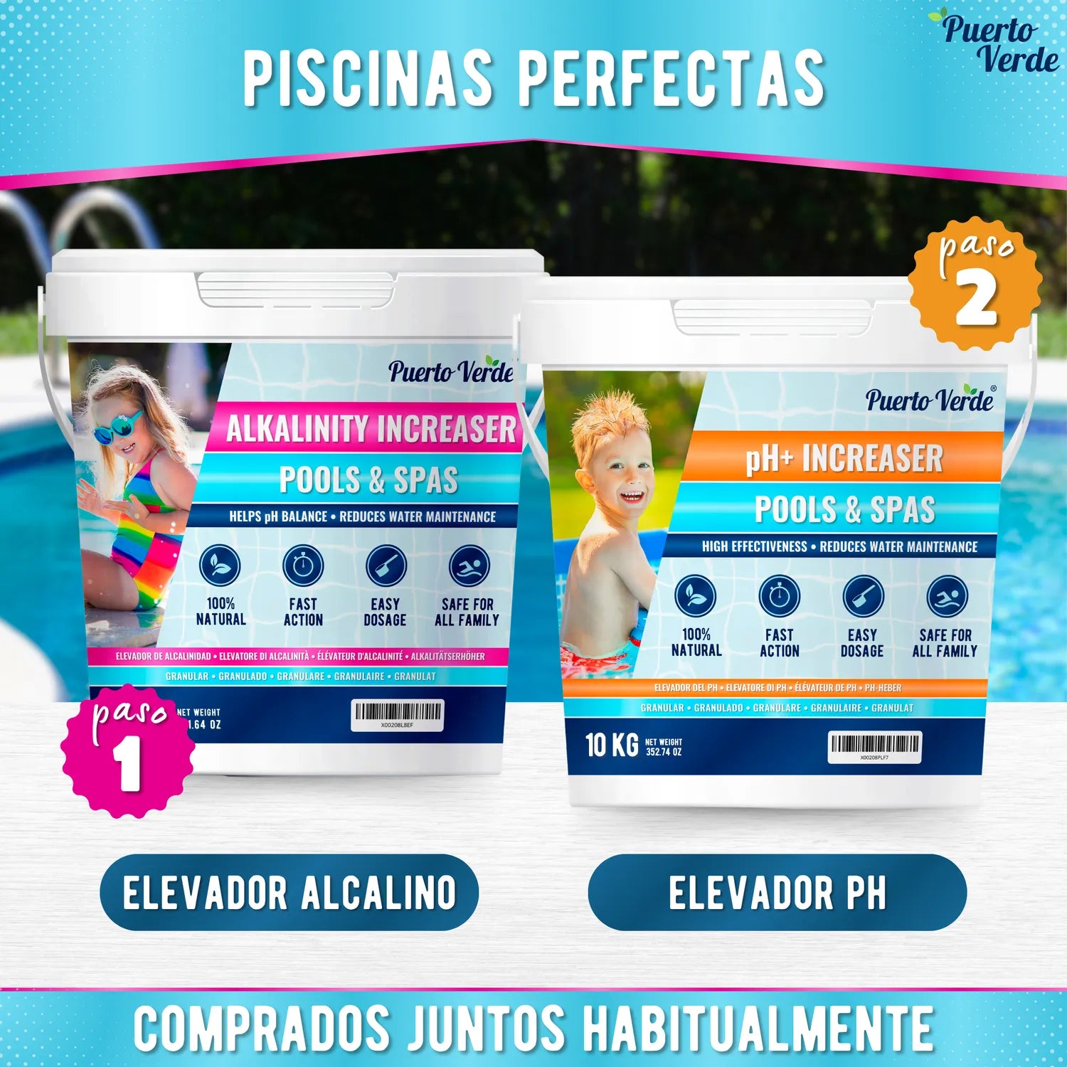 Elevador de Alcalinidad para Piscinas Pack 2x10 kg