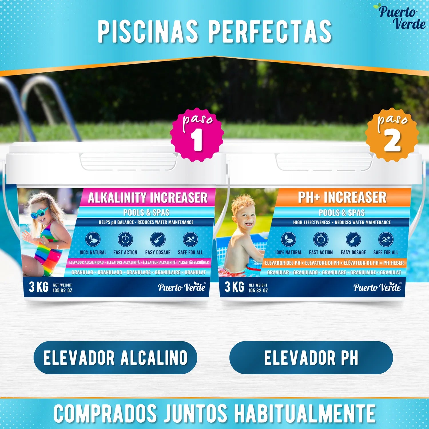 Elevador de pH para Piscinas 3 kg