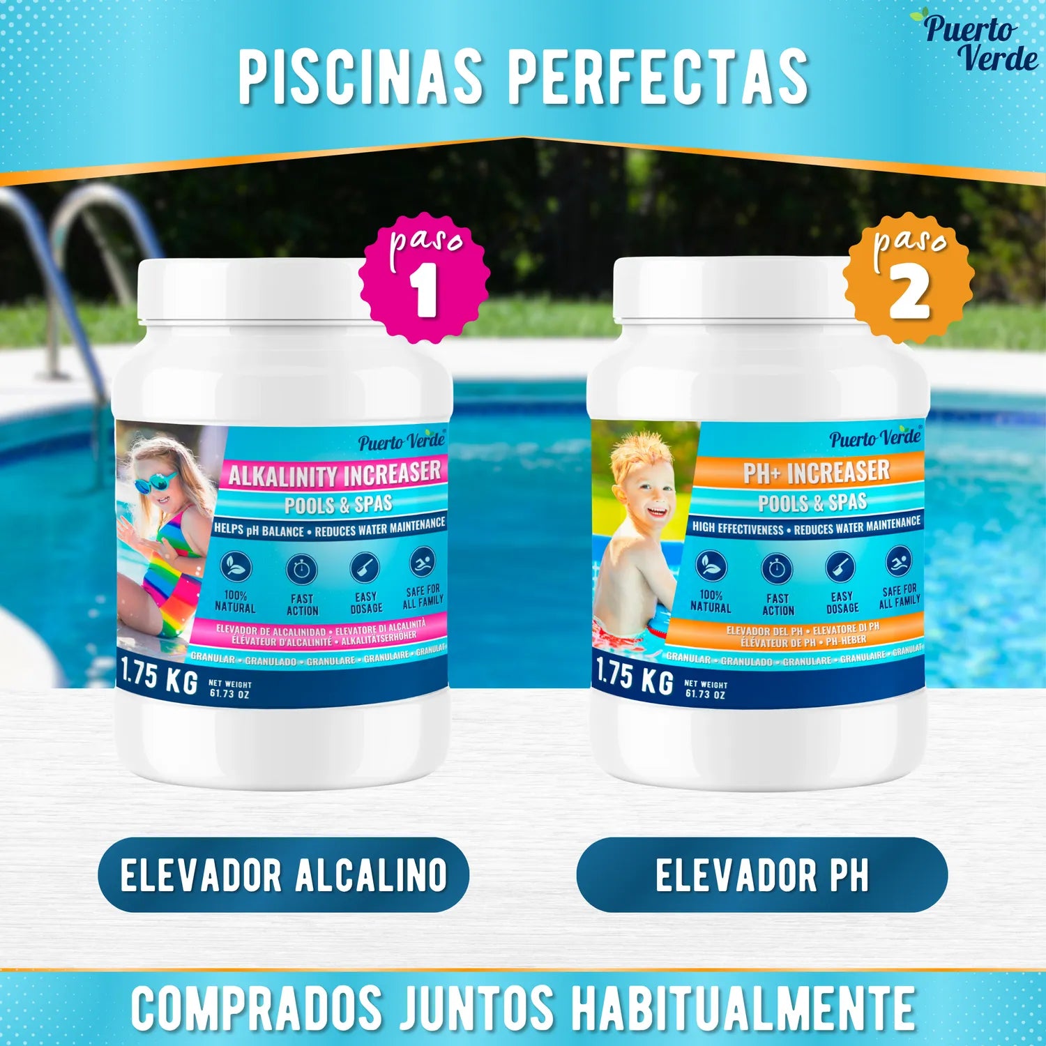 Elevador de pH para Piscinas 1,75 kg
