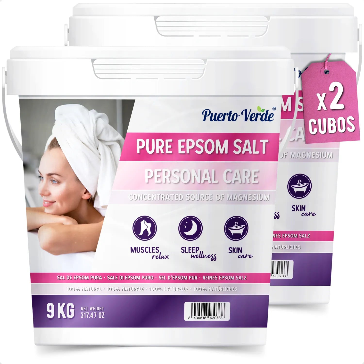 Sal de Epsom Pura Pack 2x9 kg