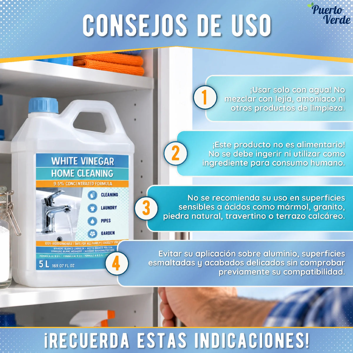 Vinagre Blanco de Limpieza Concentrado 10 Litros